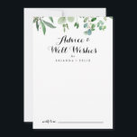 Tarjeta De Consejos Eucalipto Verde Boda Botánico Bien Deseos<br><div class="desc">Este boda botánico de eucalipto verde es perfecto para un boda rústico. El diseño presenta hermosas hojas verdes de eucalipto pintadas a mano, ensambladas en bonitos ramos para embellecer tu evento. Estas tarjetas son perfectas para un boda, una ducha de novia, una ducha de bebé, una fiesta de graduación y...</div>