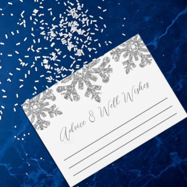 Tarjeta De Consejos Fiesta de Despedida de Soltera Floca de Nieve Plat (Subido por el creador)