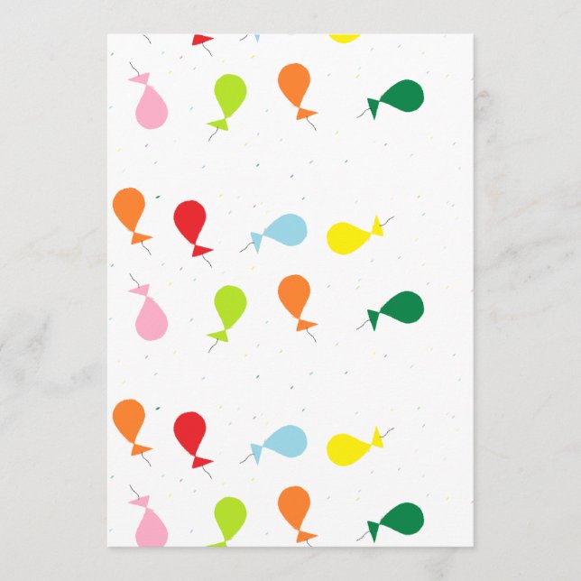 Tarjeta De Consejos Fiesta de globo (Anverso)