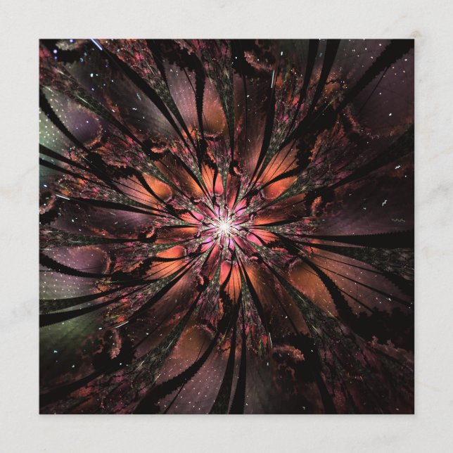 Tarjeta De Consejos Flor de fantasía fractal suave y delicada (Anverso)