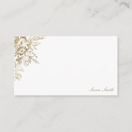 Tarjeta De Consejos Floral de oro personalizada