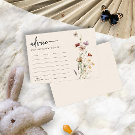 Tarjeta de consejos florales de Baby Shower