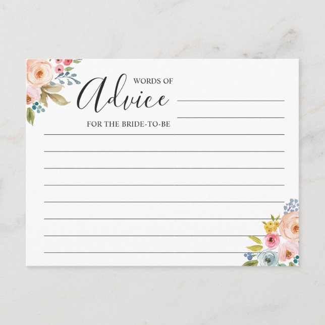 Tarjeta de Consejos Florales para Despedida de Sol (Anverso)