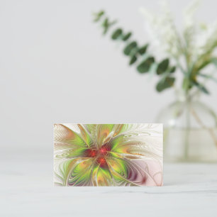 Tarjeta De Consejos Flores fractales de fantasía suaves y tiernas