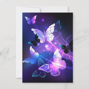 Tarjeta De Consejos Fondo con mariposas nocturnas
