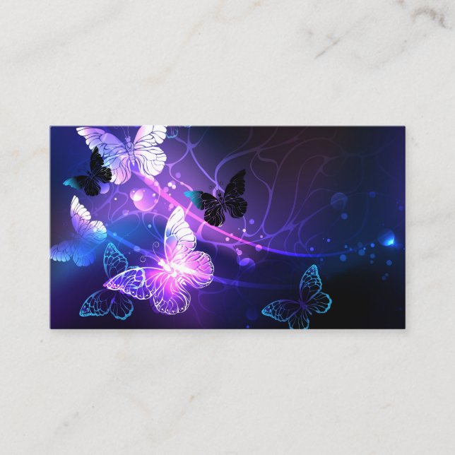 Tarjeta De Consejos Fondo con mariposas nocturnas (Anverso)