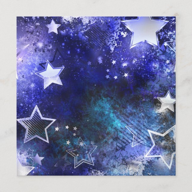 Tarjeta De Consejos Fondo espacial con estrellas (Anverso)