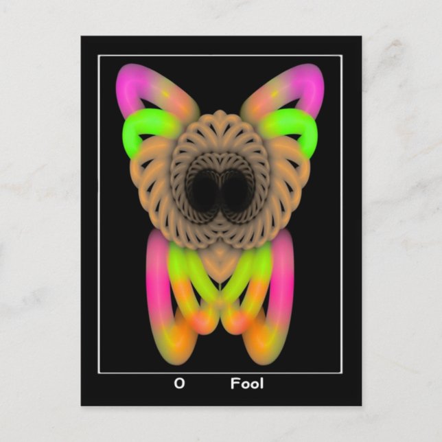 Tarjeta De Consejos Fool Tarot Card (Anverso)