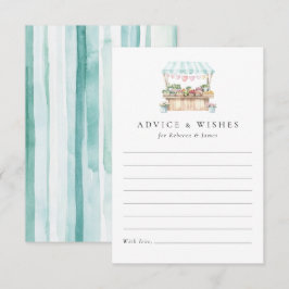 Tarjeta De Consejos Fresco De La Ducha De Novias Del Mercado