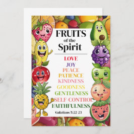 Tarjeta De Consejos Frutos del espíritu