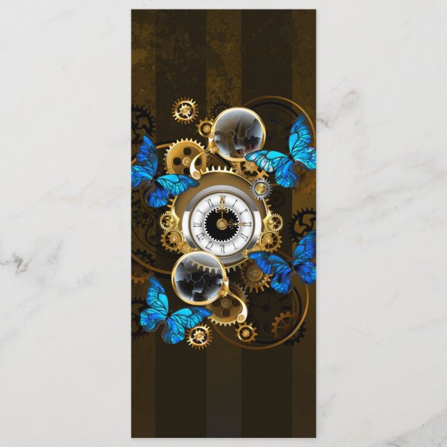 Tarjeta De Consejos Gases de vapor y mariposas azules (Anverso)