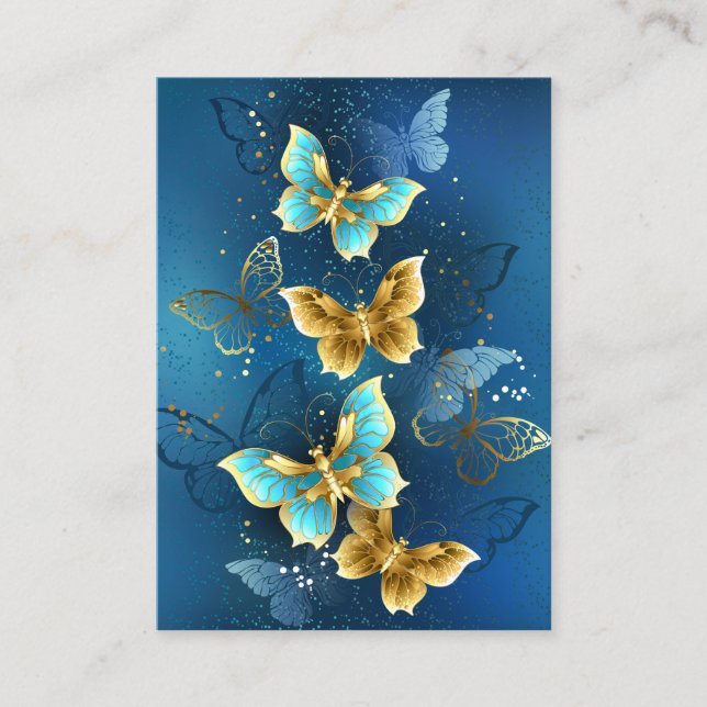 Tarjeta De Consejos Golden butterflies (Anverso)