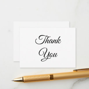 Tarjeta De Consejos Gracias, Gracias, blanco negro elegante clásico