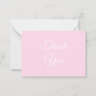 Tarjeta De Consejos Gracias, gracias, claro rosa clásico elegante