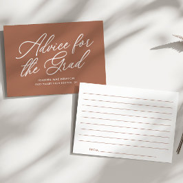 Tarjeta De Consejos Graduación de letra moderna trendy