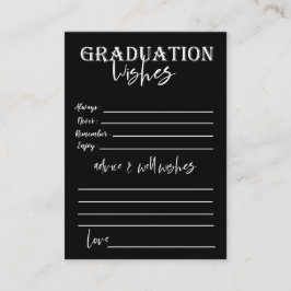 Tarjeta De Consejos Graduación en blanco y negro de foto graduada 2025