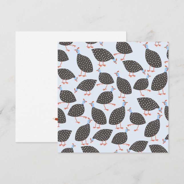 Tarjeta De Consejos Guinea Hen Bird (Anverso / Reverso)