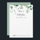 Tarjeta De Consejos Guión caligráfico Boda de follaje Deseos<br><div class="desc">Este boda de follaje de guion caligráfico es perfecto para un boda moderno. El diseño presenta una acuarela de elegantes ramas y hojas de eucaliptos botánicos dibujadas a mano, dispuestas en hermosos ramos y motivos geométricos. Estas tarjetas son perfectas para un boda, una ducha de novia, una ducha de bebé,...</div>