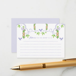 Tarjeta De Consejos Guisantes En Un Niño De Pod Y Gemelos Chicas, Mamá