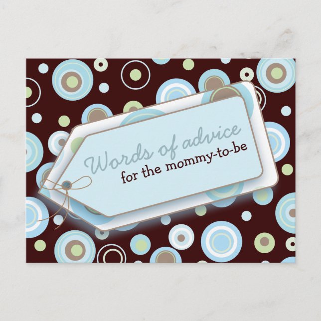 Tarjeta De Consejos Happy Dots Words of Advice Card para mamá (Anverso)