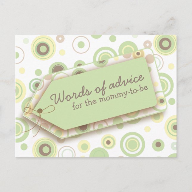 Tarjeta De Consejos Happy Dots Words of Advice Card para mamá (Anverso)