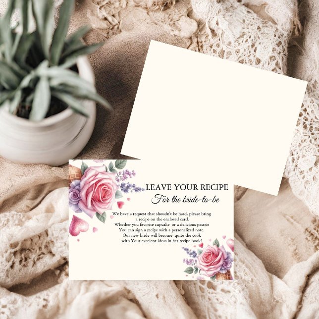 Tarjeta De Consejos Helado Novia  solicitud de receta para la novia (Subido por el creador)