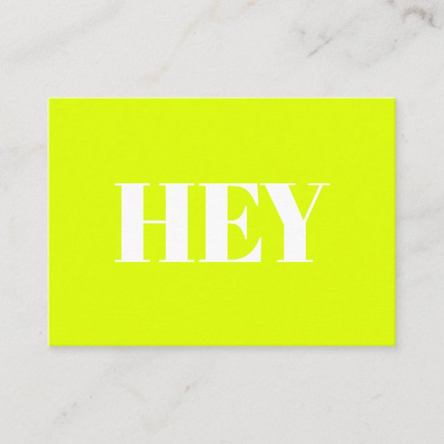 Tarjeta De Consejos Hola, Hola, Hola, Chartreuse de neón blanco verde (Anverso)