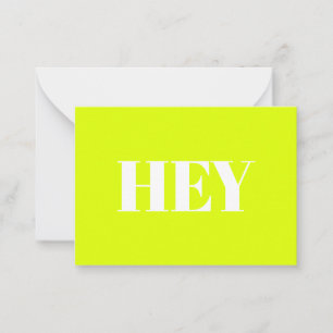 Tarjeta De Consejos Hola, Hola, Hola, Chartreuse de neón blanco verde
