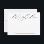 Tarjeta De Consejos Ideas de la noche del día para recién casados Keep<br><div class="desc">Estas hermosas tarjetas ofrecen una manera única para que los huéspedes bodas compartan sus ideas favoritas de noche de cita con la novia y el novio. Ideal para añadir un toque personal a su día especial, estas tarjetas garantizan el apretado keepsakes para la pareja feliz. Ideal para bodas, duchas de...</div>