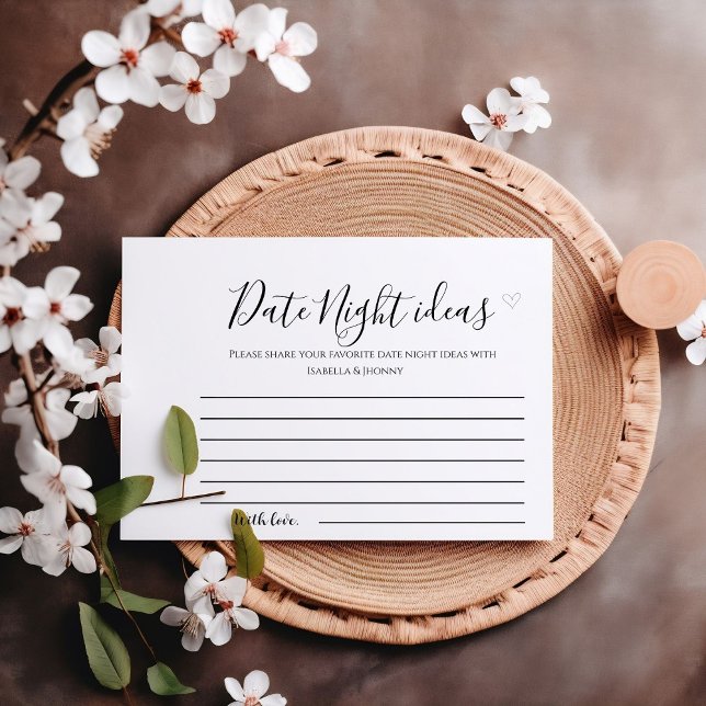 Tarjeta De Consejos Ideas nocturnas simples de caligrafía negra (Subido por el creador)