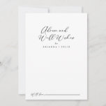 Tarjeta De Consejos Idílico Boda de caligrafía estiloso<br><div class="desc">Esta idílica y elegante tarjeta de consejos de boda de caligrafía es perfecta para un boda rústico. El diseño, sencillo y elegante, presenta una tipografía de escritura clásica y elegante en blanco y negro. Estas tarjetas son perfectas para un boda, una ducha de novia, una ducha de bebé, una fiesta...</div>