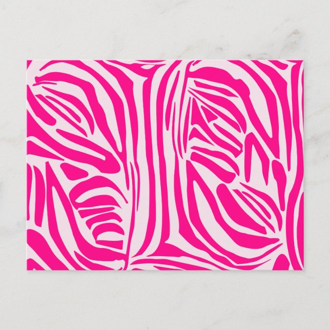 Tarjeta De Consejos Impresión de cebra rosa (Anverso)