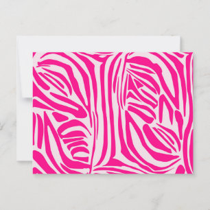 Tarjeta De Consejos Impresión de cebra rosa