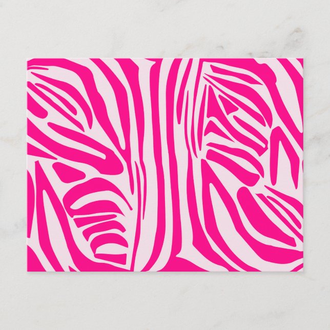 Tarjeta De Consejos Impresión de cebra rosa (Anverso)