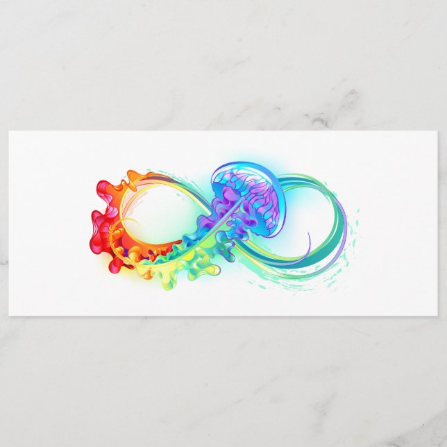 Tarjeta De Consejos Infinidad con las medusas del arcoiris (Anverso)