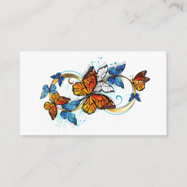 Tarjeta De Consejos Infinidad de Mariposas Monarca (Anverso)