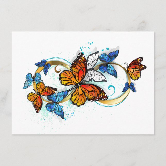 Tarjeta De Consejos Infinidad de mariposas monarca (Anverso)