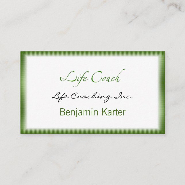 Tarjeta De Consejos Intercambio de texto de entrenador de vida (Anverso)