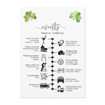 Itinerario invitado de Boda irlandés