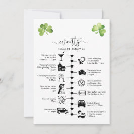 Tarjeta De Consejos Itinerario invitado de Boda irlandés