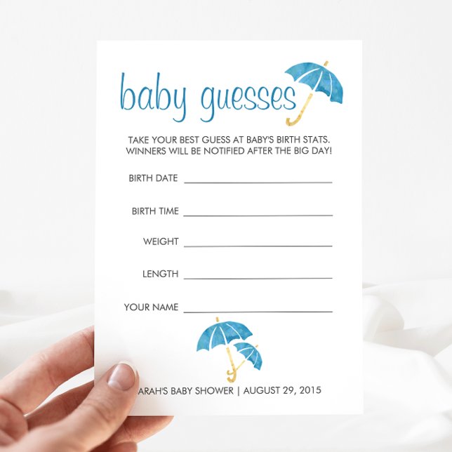 Tarjeta De Consejos Juego de adivinanzas de Baby Shower para los parag (Subido por el creador)