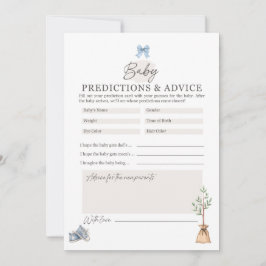 Tarjeta De Consejos Juego de Baby Shower Little Sprout