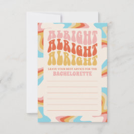 Tarjeta De Consejos Juego De Bachelorette Desconcertado Y Comprometido