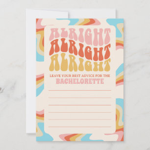 Tarjeta De Consejos Juego De Bachelorette Desconcertado Y Comprometido