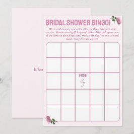 Tarjeta De Consejos Juego de Bingo Bridal Shower