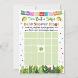 Tarjeta De Consejos Juego de bingo Taco Baby Shower