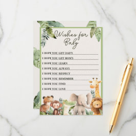 Tarjeta De Consejos Juego de los deseos de los bebés salvajes
