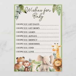 Tarjeta De Consejos Juego de los deseos de los bebés salvajes