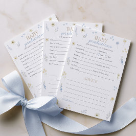 Tarjeta De Consejos Juego de predicciones y consejos para baby shower