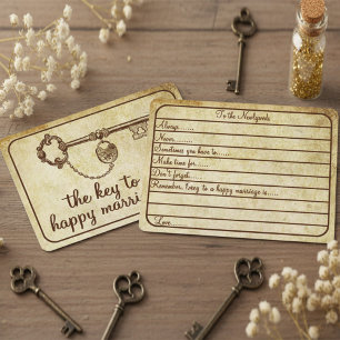 Tarjeta De Consejos La Clave Para Un Matrimonio Feliz Es... Boda de co